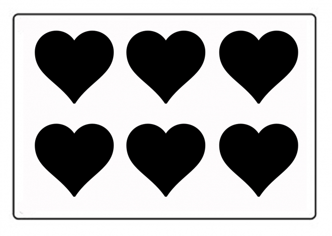 a4 sized tuile stencil hearts