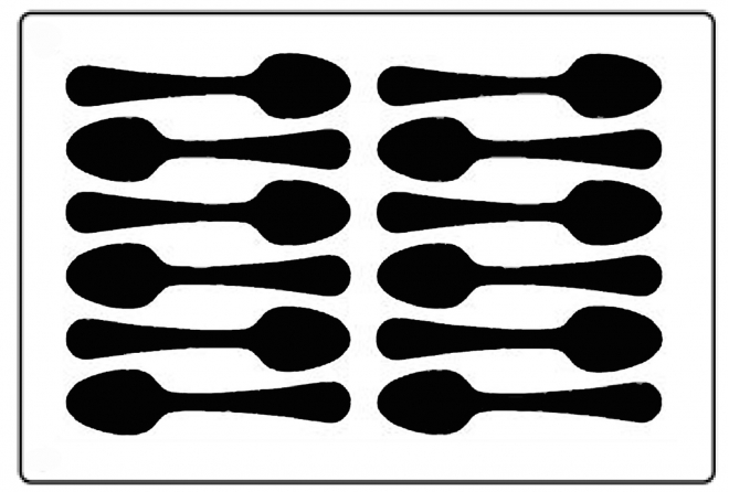 spoon tuile stencil a4 size